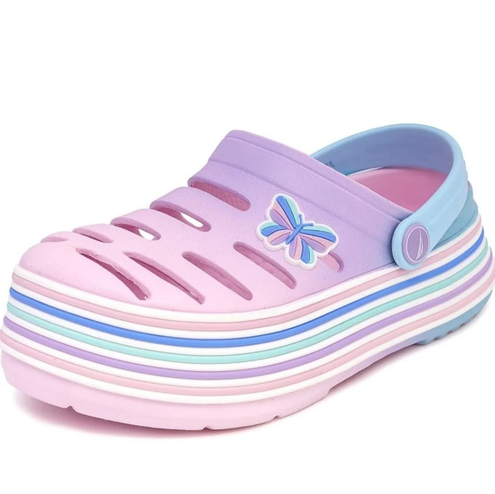Nautica Kids Pastel Clog with Butterfly Accent. Little Girls 12